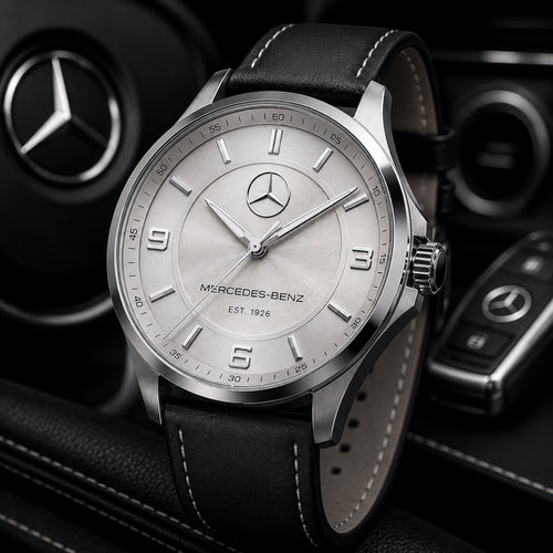 Personalized Merc Est.1926 Luxury Leather Strap Watch