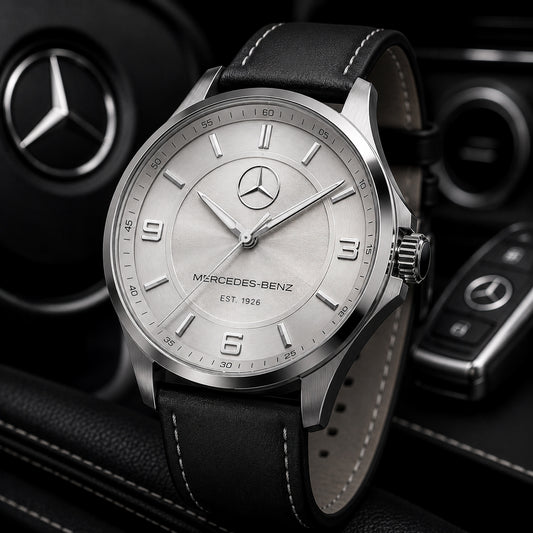 Personalized Merc Est.1926 Luxury Leather Strap Watch