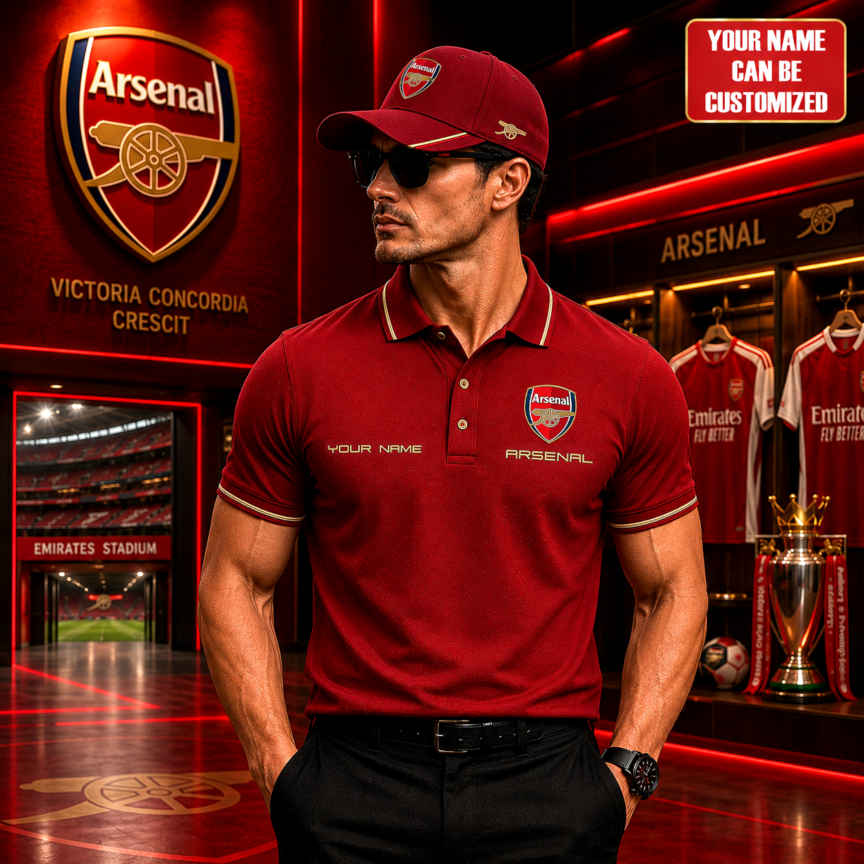 Personalized Arsenal Sport 2026 Shirt ( Inclued Cap )