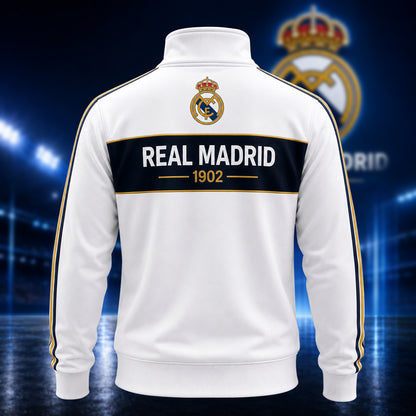 Personalized Real Madrid 2026 Zipper Stand Collar Jacket