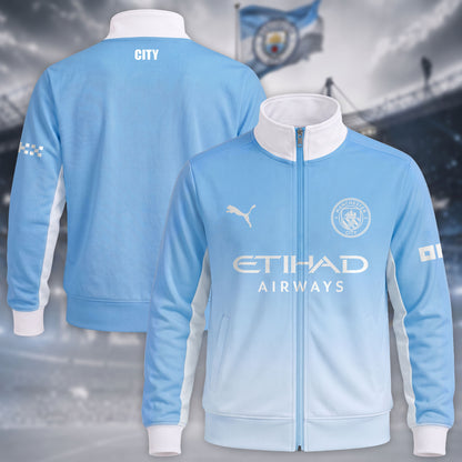 Personalized Man City 26/27 Zipper Stand Collar Jacket