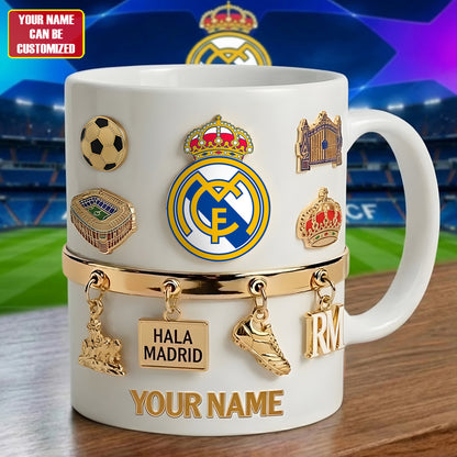 Customized Real FC Accent Mug , Cream Mug Gifts , Holiday Gifts