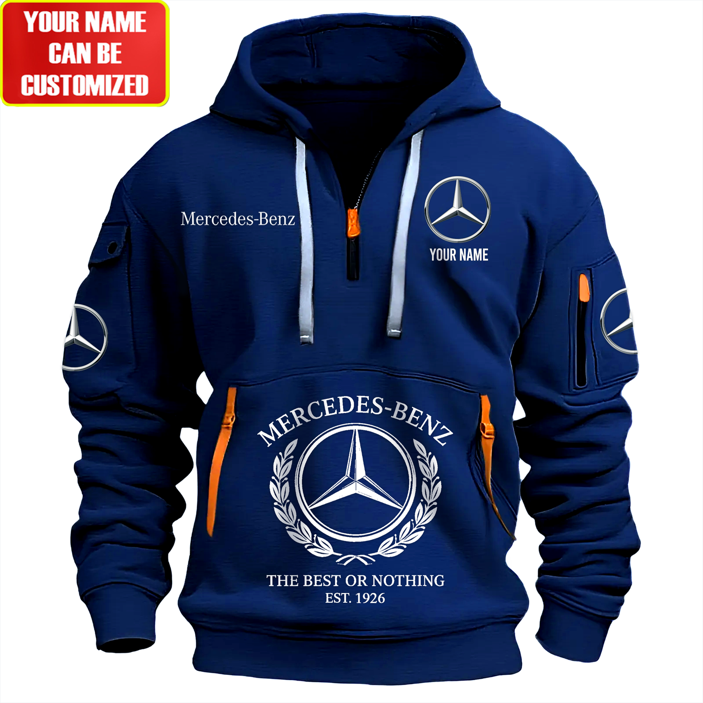 Personalized Merc Est.1926 Zip-Hoodie Cotton Jacket