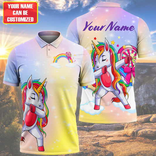 Personalized Name Unicorn Darts All Over Printed Unisex Shirt P060901