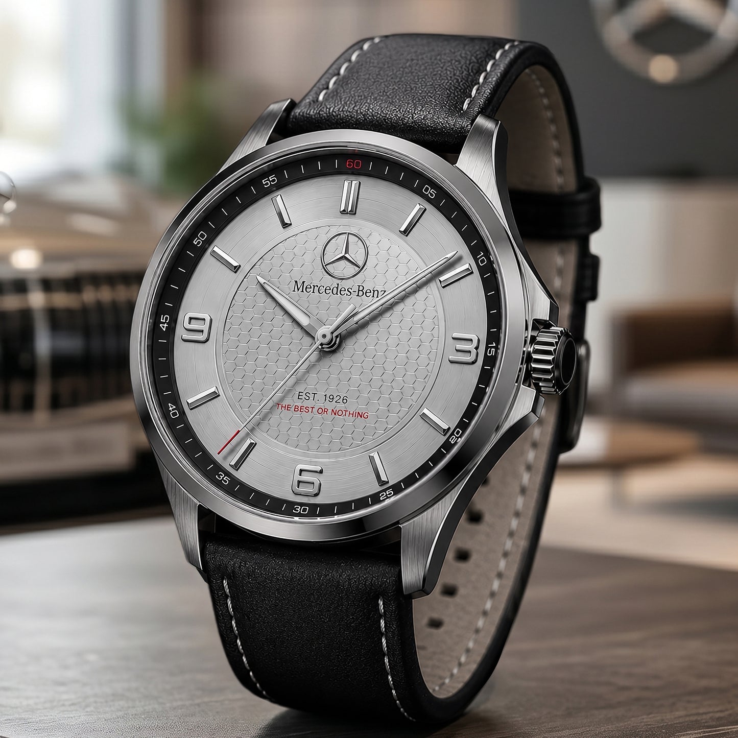 Personalized Merc Est.1926 Luxury Leather Strap Watch V2