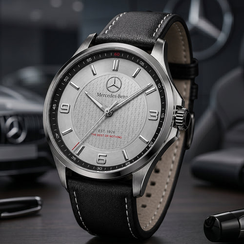 Personalized Merc Est.1926 Luxury Leather Strap Watch V2