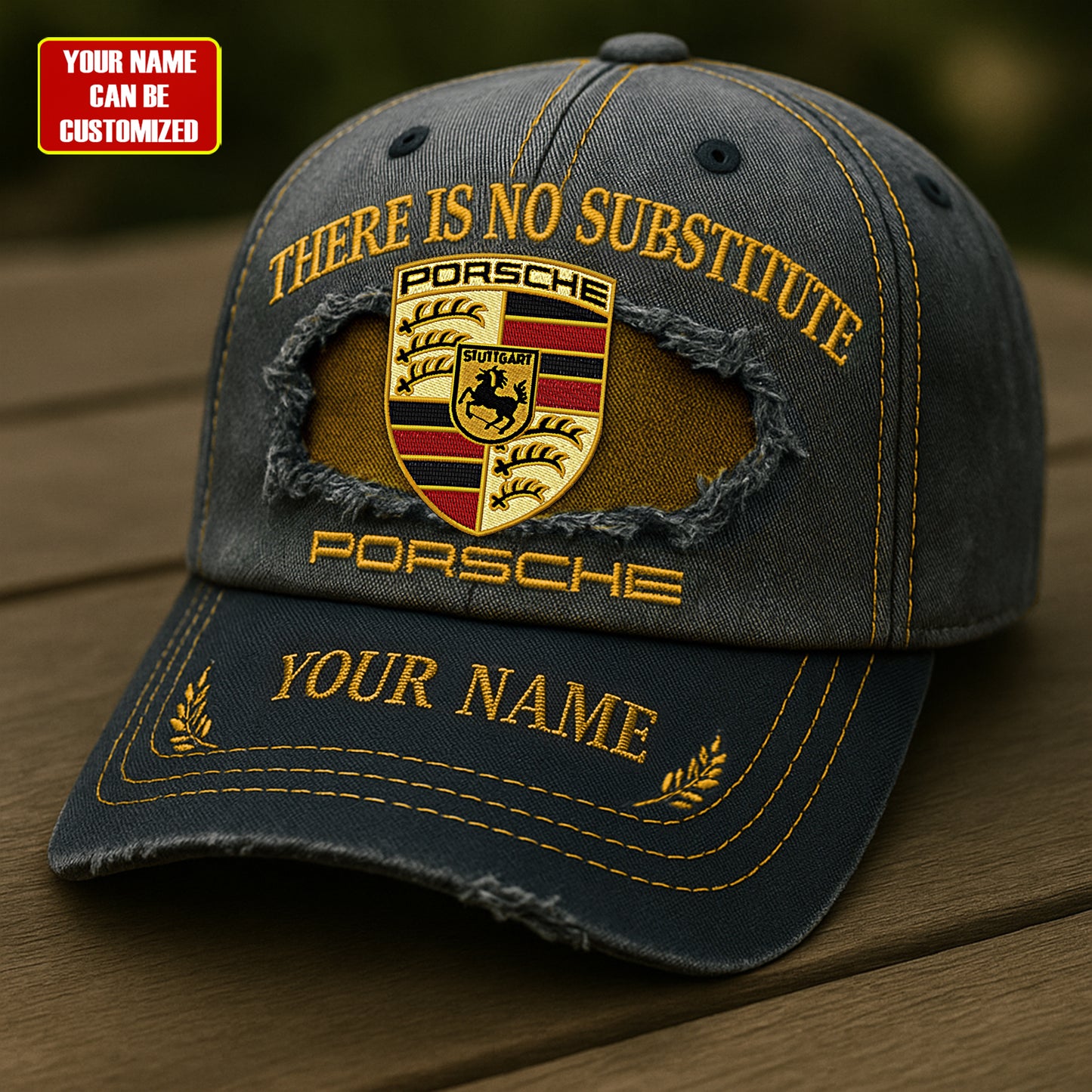 Custom Name Pors Denim Classic Cap