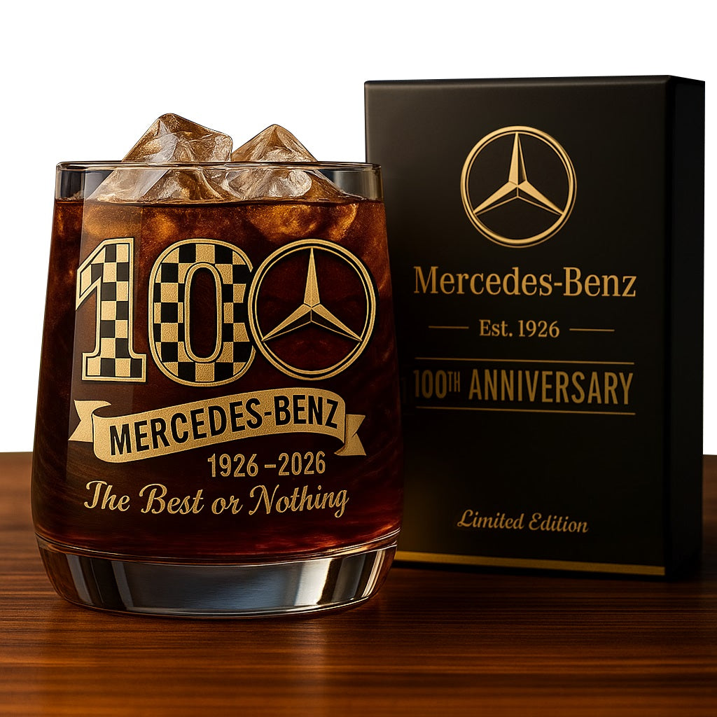 Merc 100th Anniversary Whisky , Whiskey Glass , Holiday Gift