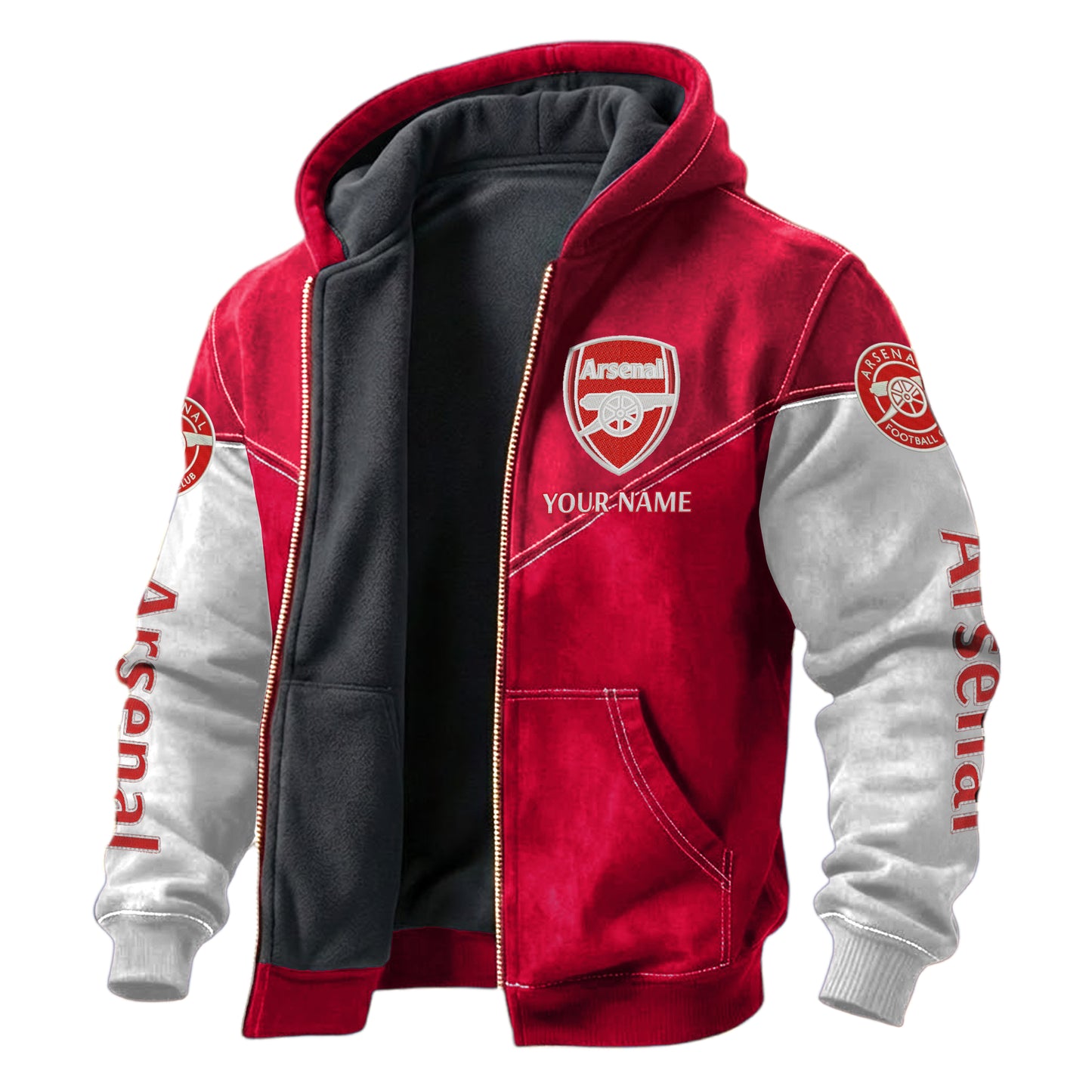 Personalized Arsenal Fleece inside Jacket