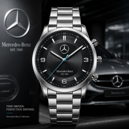 Merc Blue Diamond Alloy Quartz Watch