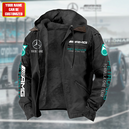 Personalized Merc AMG Petronas Fur lining Paddle Jacket