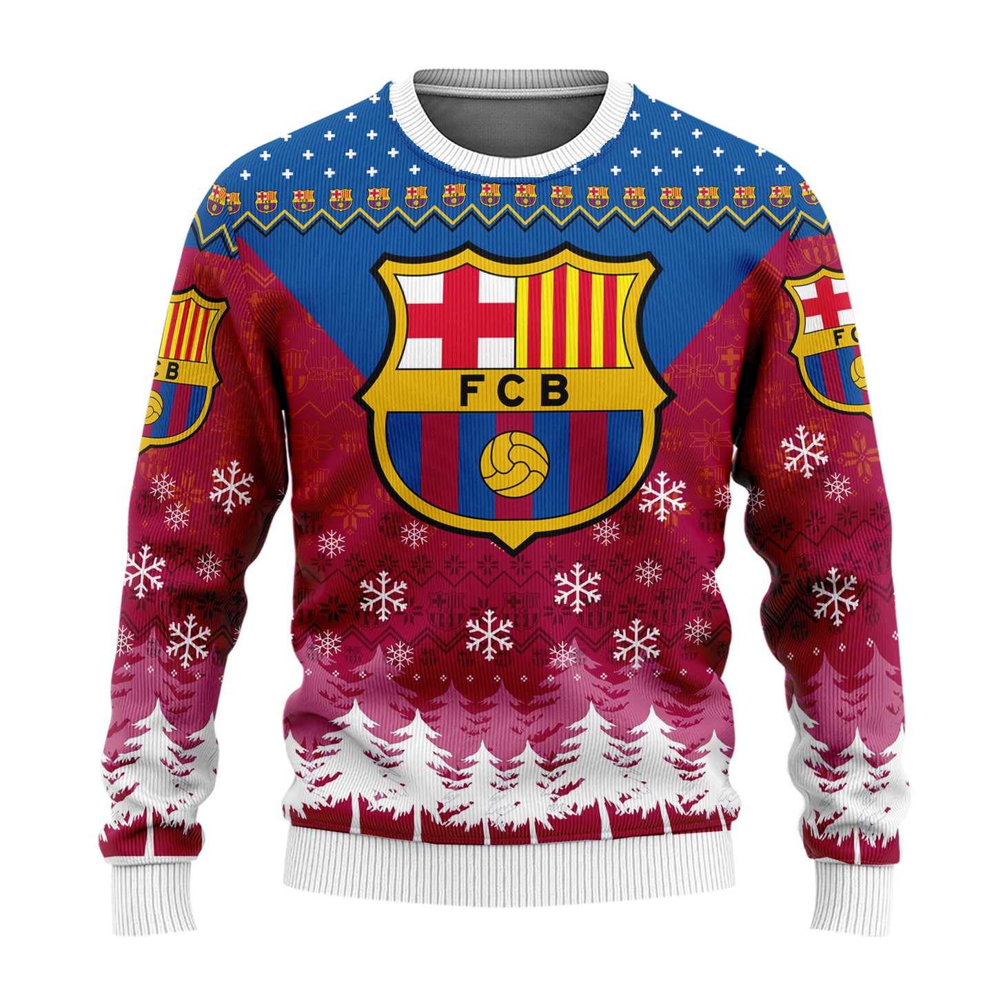 Super Barca Ugly Christmas Sweater , Unisex Wool Sweater