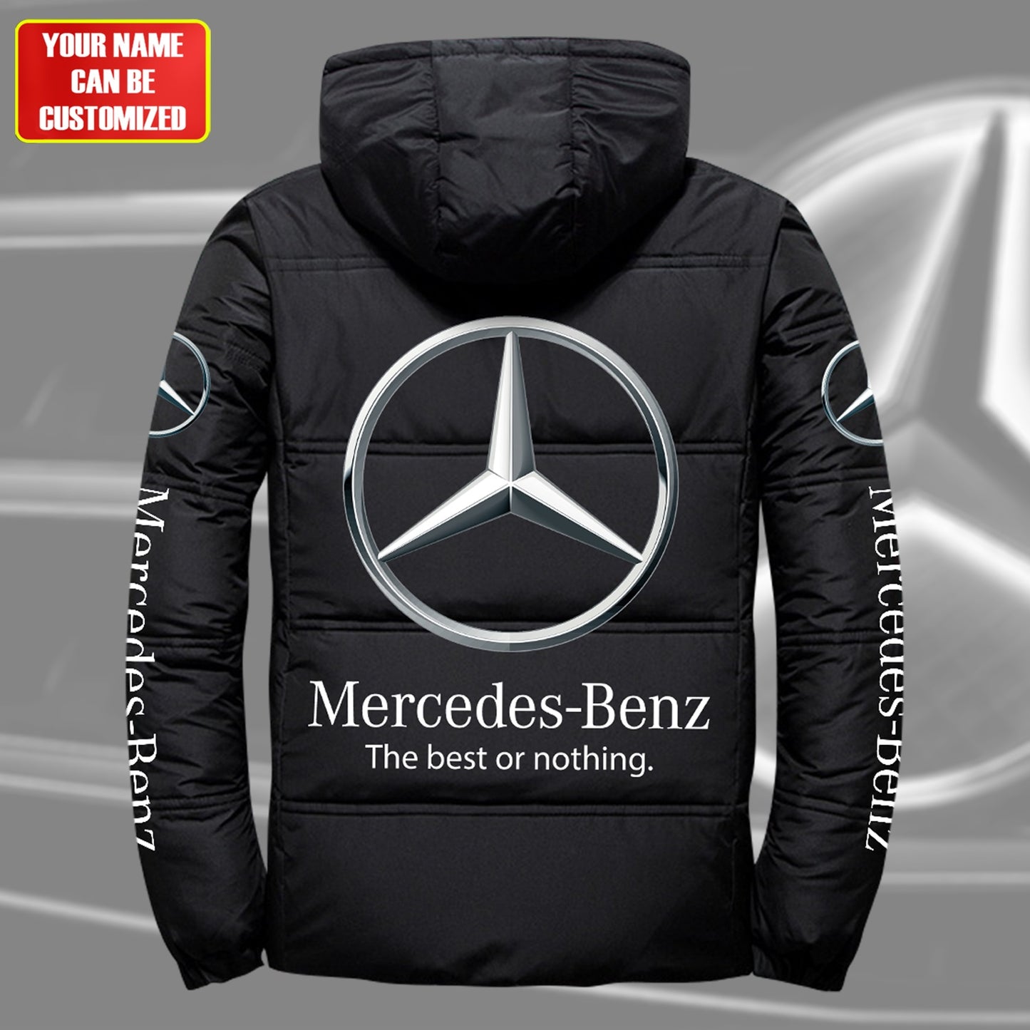 Personalized Merc Puffer Jacket With Hood