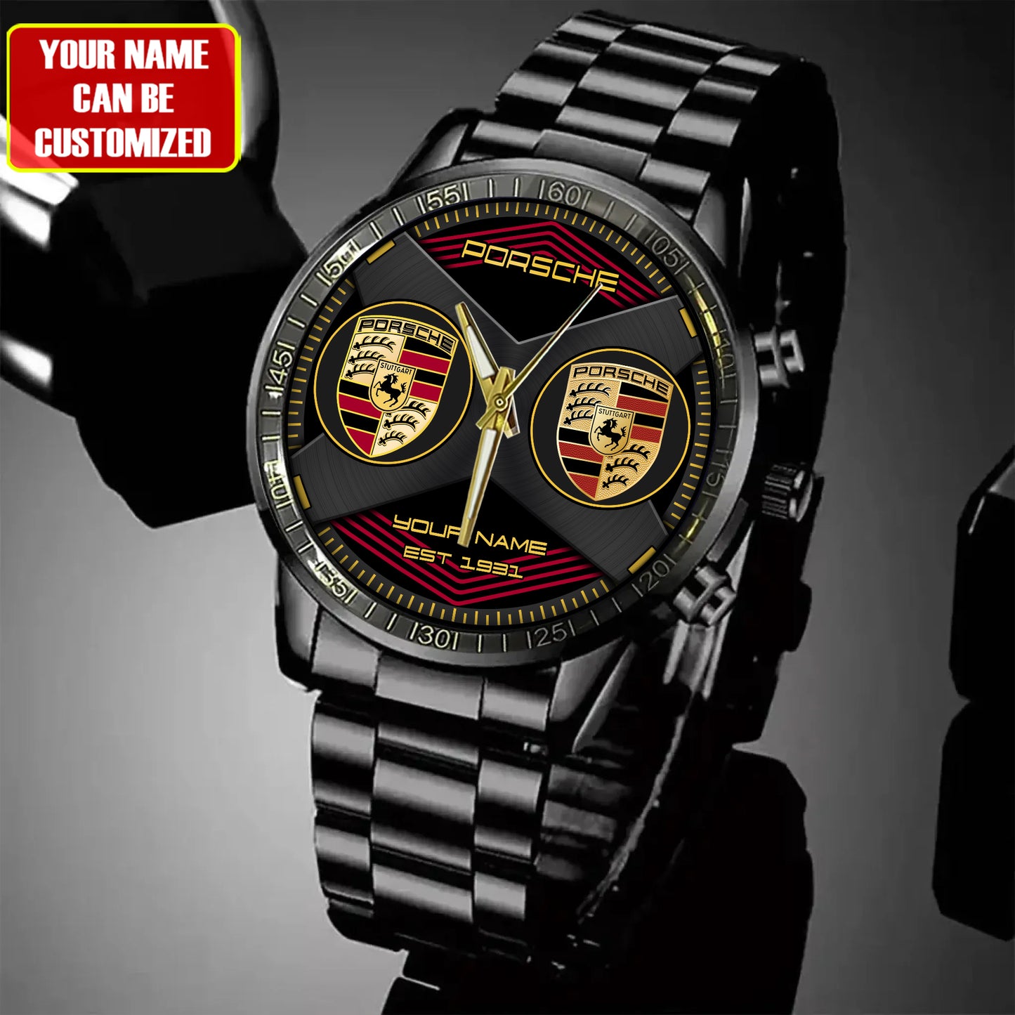Personalized Pors Luxury Stainless Steel Watch