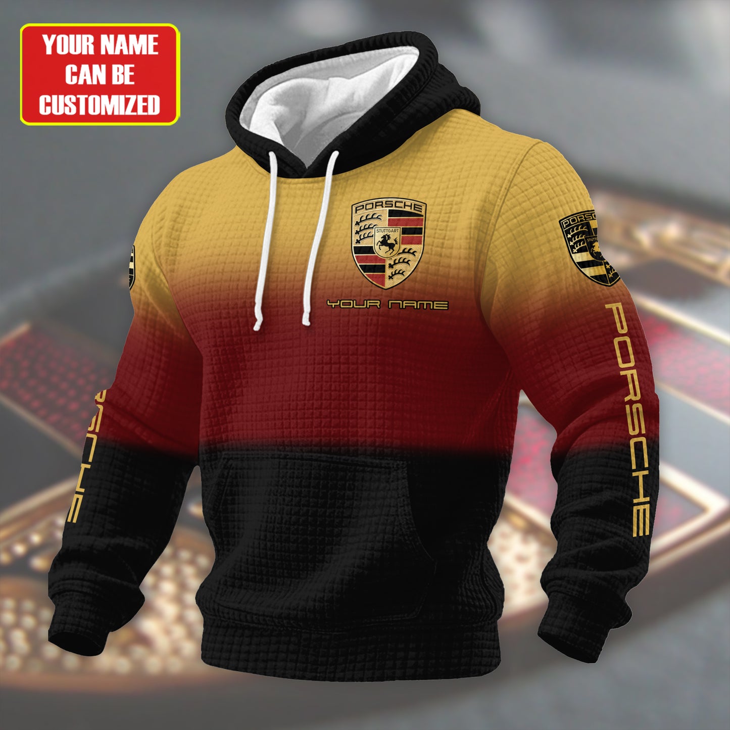 Personalized Pors Fabric Hooded Sweatshirt