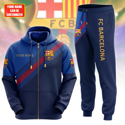 Personalized Barca FC 25/26 All over Printed Hoodie and Sweatpants set