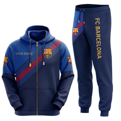 Personalized Barca FC 25/26 All over Printed Hoodie and Sweatpants set