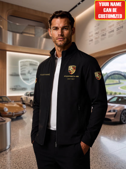Personalized Pors Est.1931 Zipper Stand Collar Jacket