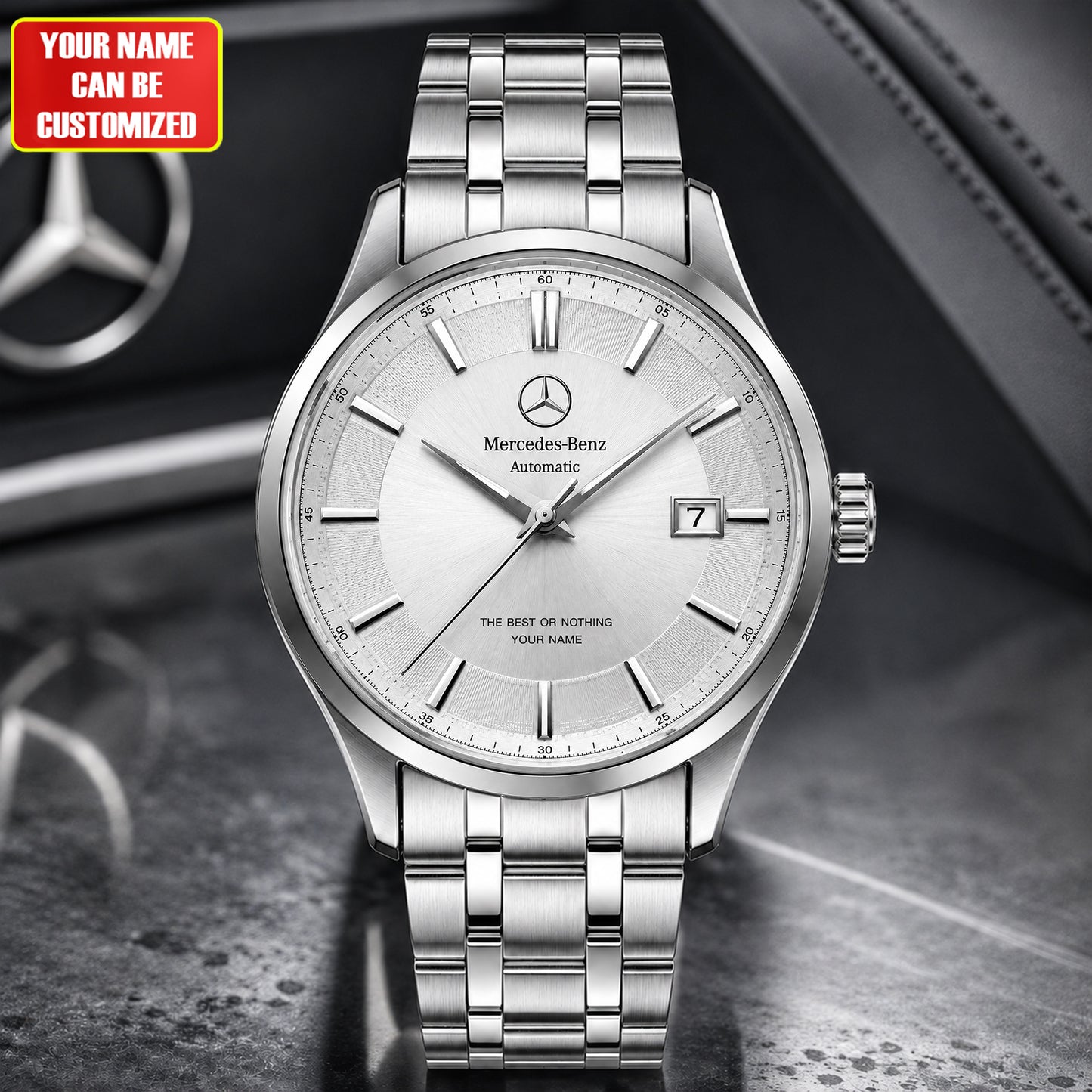 Merc Gentlemen Grand Silver Alloy Quartz Watch