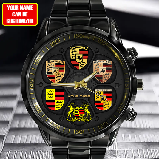 Personalized Pors Logo Stainless Steel Watch