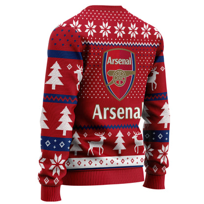 Arsenal Ugly Christmas Sweater , Unisex Wool Sweater