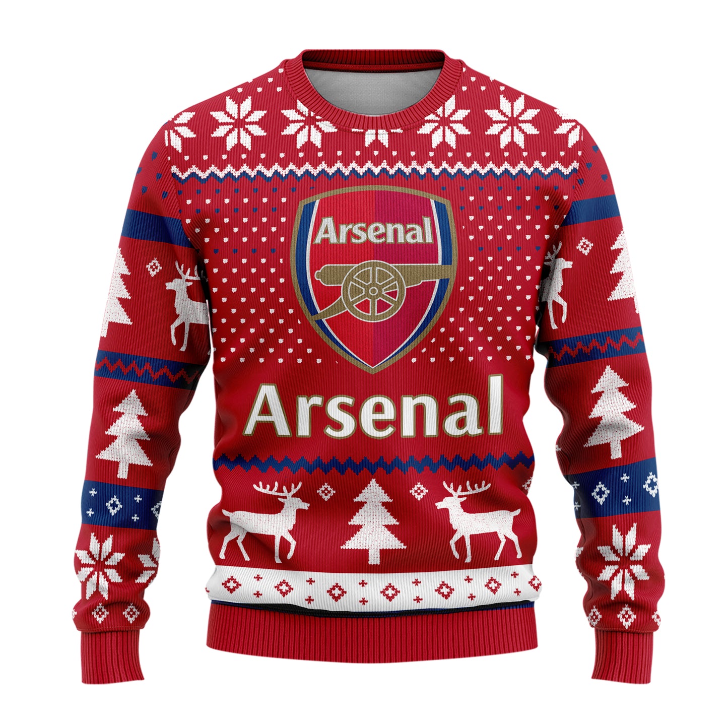 Arsenal Ugly Christmas Sweater , Unisex Wool Sweater
