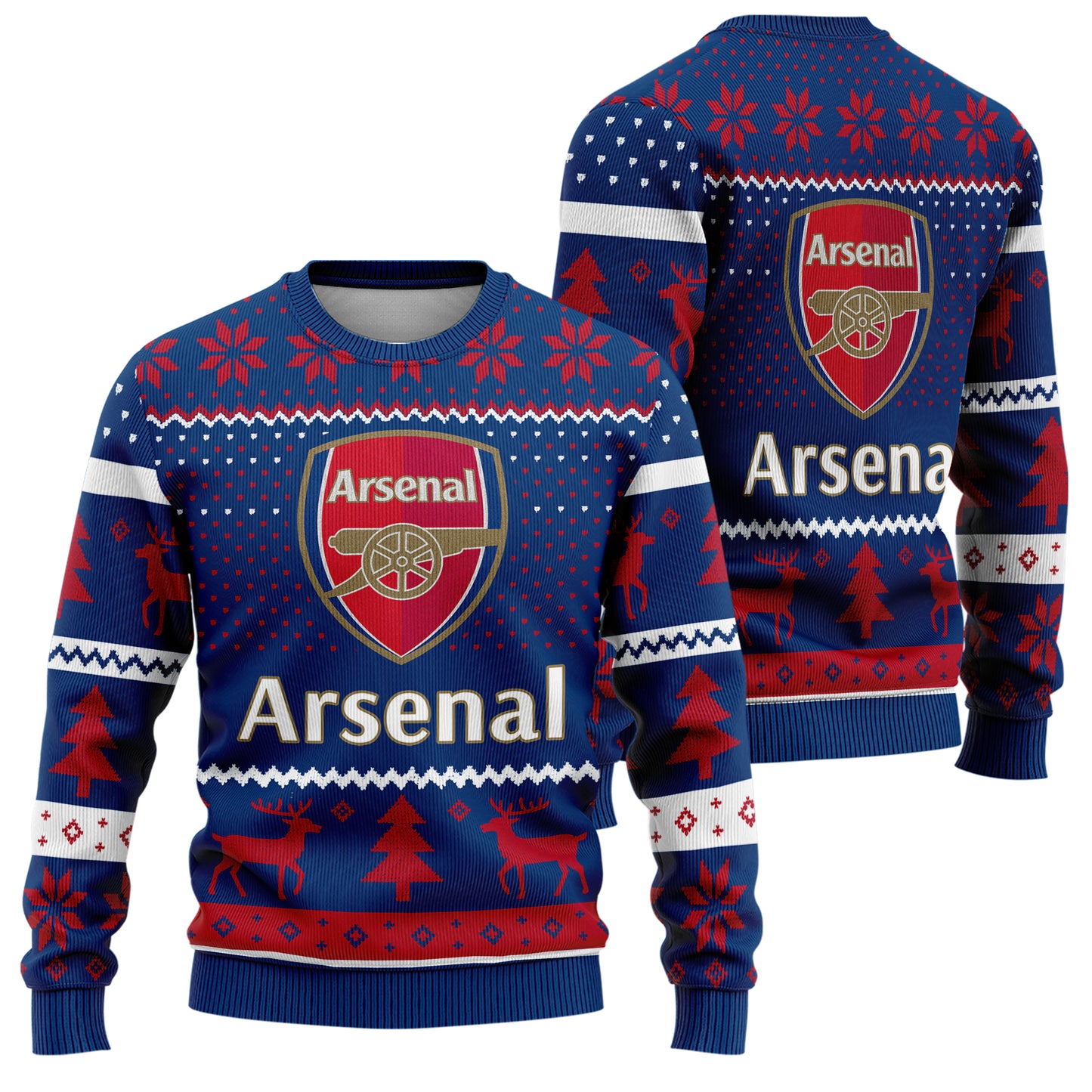 Arsenal Ugly Christmas Sweater , Unisex Wool Sweater