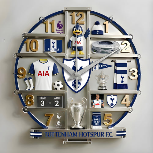 Tottenham Home Decorative 3D Visual Effect Acrylic Wall Clock