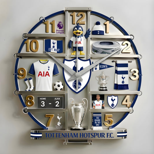 Tottenham Home Decorative 3D Visual Effect Acrylic Wall Clock