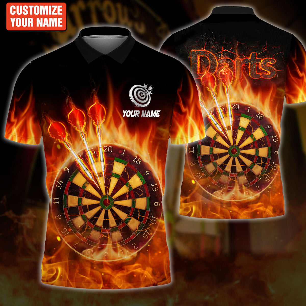 Personalized Name Darts All Over Printed Unisex Shirt - LP44 P130503
