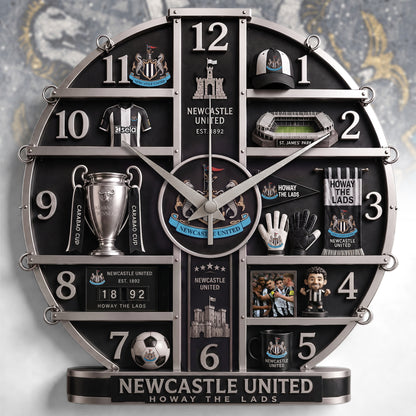 Newcastle United History 3D Visual Effect Acrylic Wall Clock
