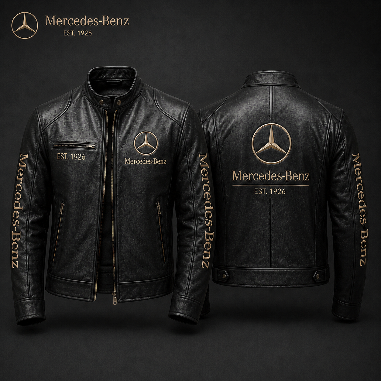 Merc Est 1926 Vintage Collar Leather Jacket V3