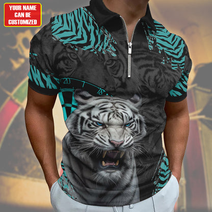 Personalized Darts White Tiger All Over Printed Unisex Shirt P130608