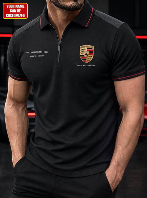 Personalized Porsche Division Zipper Polo ,T-shirt, Hoodie , Short , Polo , hawaii