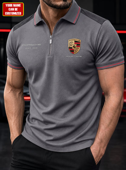 Personalized Porsche Division Zipper Polo ,T-shirt, Hoodie , Short , Polo , hawaii