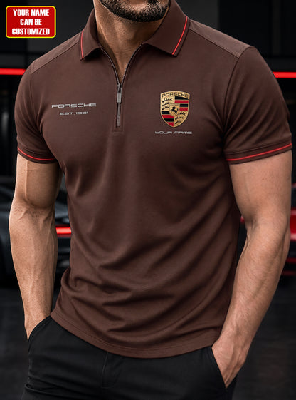 Personalized Porsche Division Zipper Polo ,T-shirt, Hoodie , Short , Polo , hawaii