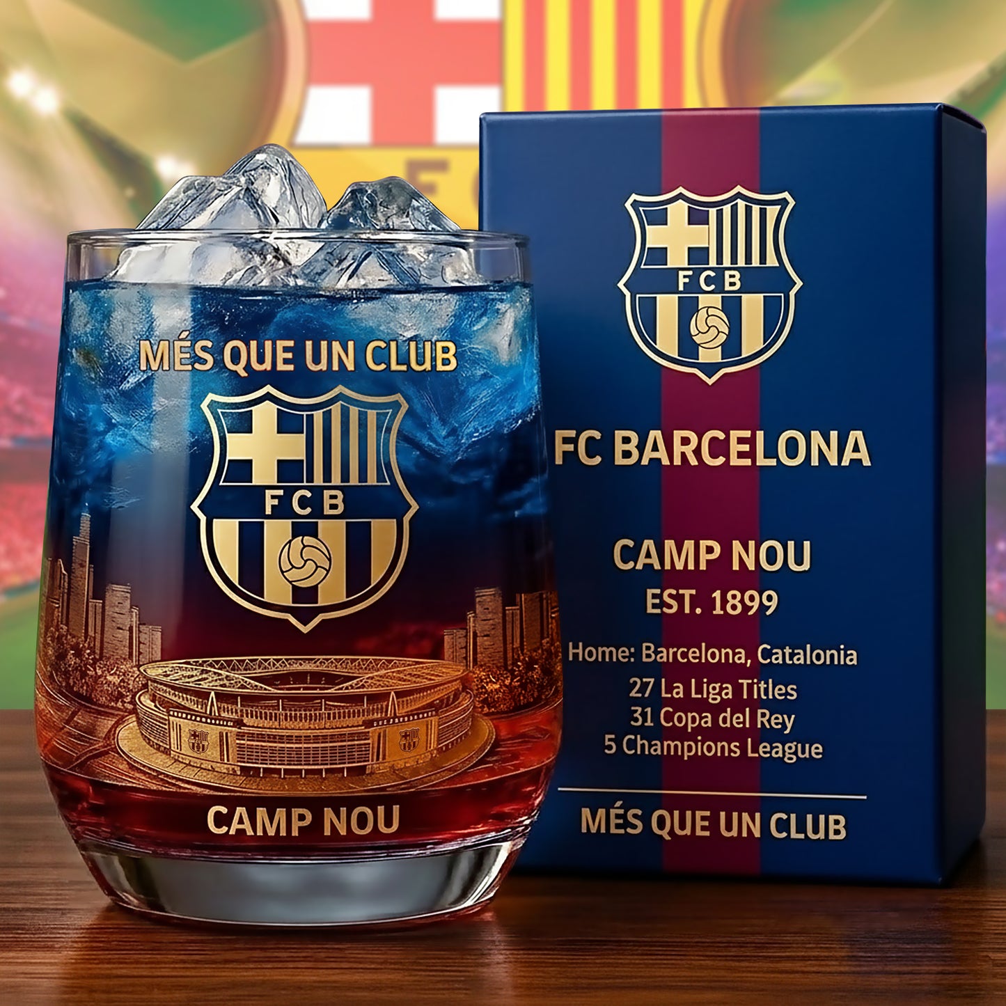 Barca Est 1899 Anniversary Whisky , Barca Whiskey Glass , Holiday Gift