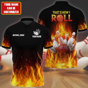 Personalized Name Bowling That's how i roll All Over Printed Unisex Shirt