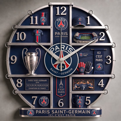 PSG History 3D Visual Effect Acrylic Wall Clock