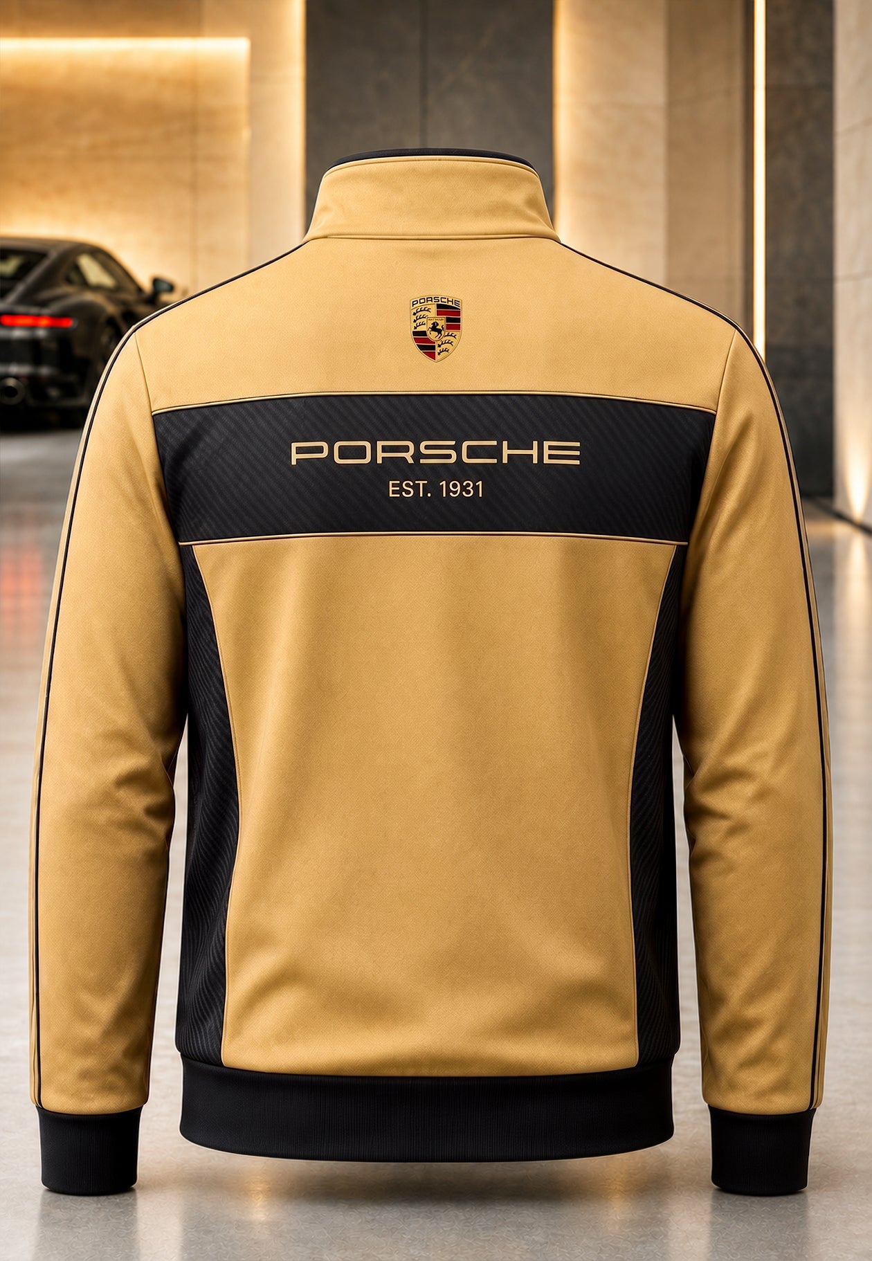 Personalized Porsche 1931 Zipper Stand Collar Jacket