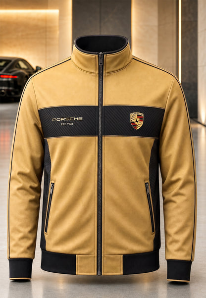 Personalized Porsche 1931 Zipper Stand Collar Jacket