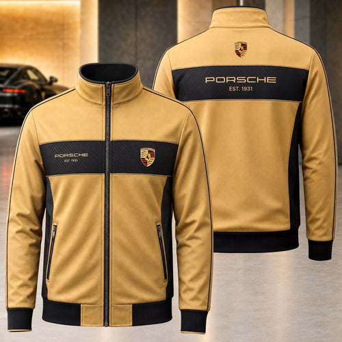 Personalized Porsche 1931 Zipper Stand Collar Jacket