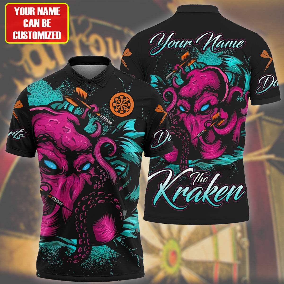 Personalized Name Darts All Over Printed Unisex Shirt P140904