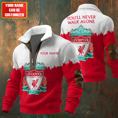 Personalized LVP Fur Zipper Pullover Shirt