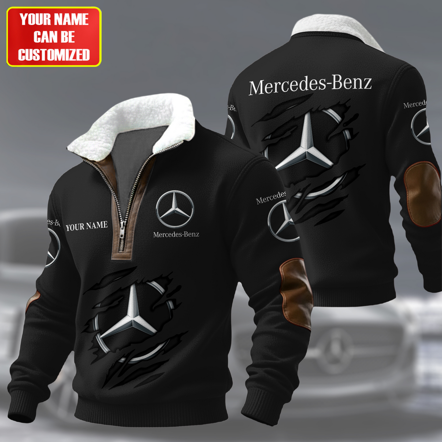 Personalized Merc Fur Zipper Pullover Shirt
