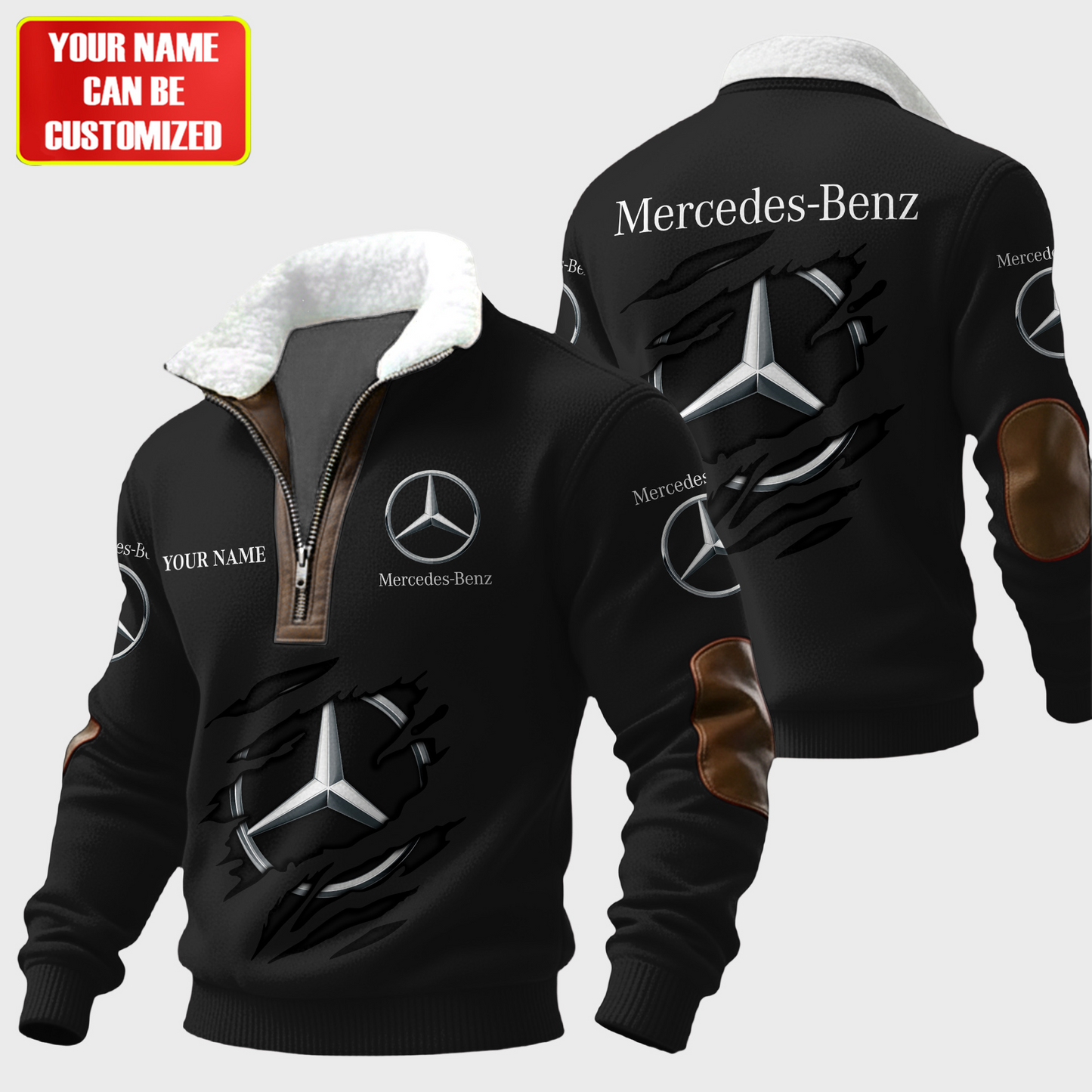 Personalized Merc Fur Zipper Pullover Shirt