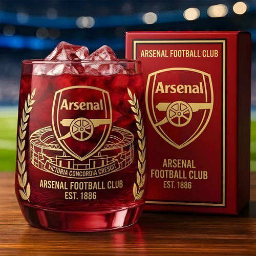 Arsenal Est 1886 Whisky , Arsenal Whiskey Glass , Holiday Gift