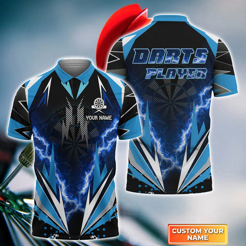 Personalized Name Darts Player All Over Printed Unisex Shirt Blue Version P160301