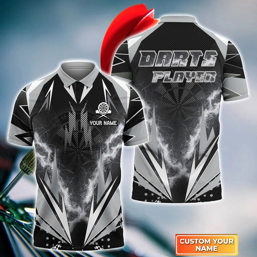 Personalized Name Darts Player All Over Printed Unisex Shirt Silver Version P160301