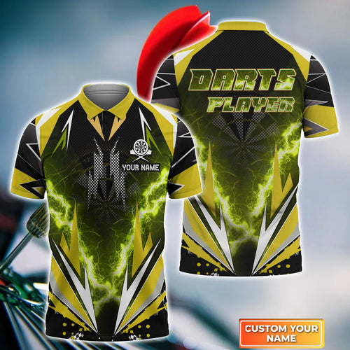 Personalized Name Darts Player All Over Printed Unisex Shirt Gold Version P160301